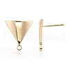 Brass Stud Earring Findings KK-T029-09G-3