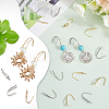 SUNNYCLUE 80Pcs 2 Colors 304 Stainless Steel Earring Hooks STAS-SC0009-24-4