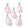 Natural Rose Quartz Pendants X-G-D084-01P-B15-1