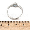 Brass Micro Pave Cubic Zirconia Finger Rings RJEW-D318-03P-5