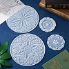 Boutigem 4Pcs 4 Style DIY Flower Pattern Cup Mat Silicone Molds DIY-BG0001-63-13