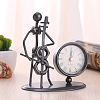 Vintage Iron Clock with Cello Ornaments PW-WG66304-02-1