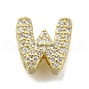 Brass Micro Pave Cubic Zirconia Letter Multi-Strand Links KK-D295-32G-23-1