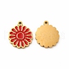 Ion Plating(IP) 304 Stainless Steel Enamel Charms STAS-F291-03G-01-1