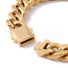 Ion Plating(IP) 304 Stainless Steel Curb Chains Bracelet for Women BJEW-E107-03G-01-4