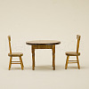 Miniature Wood Table & Chair Set PW-WG15003-01-1
