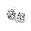 Brass Rhinestone Pendants KK-U057-01P-01-2