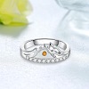 Mountain Zinc Alloy with Rhinestone Finger Rings for Women FS-WG7805C-04-2