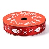 5 Yards Christmas Polyester Printed Ribbon OCOR-A008-01B-1