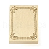 Rectangle Flower Frame Brass Stamp Heads AJEW-M037-04G-01-2