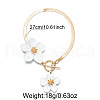 Spray Painted Alloy OT Flower Charm Anklets FS-WG37BC3-01-2