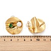 304 Stainless Steel Cubic Zirconia Stud Earrings EJEW-Z110-03G-03-5
