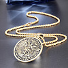 Alloy Archangel Michael Pendant Necklaces for Men FS-WGE8F95-02-3
