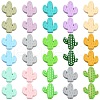 30Pcs 15 Colors Food Grade Eco-Friendly Silicone Focal Beads SIL-CJ0001-09-8