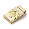 Rack Plating Religion Brass Pave Shell Rectangle Pendants KK-K345-14G-02-2