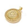 Rack Plating Brass Micro Pave Cubic Zirconia Pendants KK-L226-008G-2