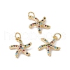 Brass Micro Pave Colorful Cubic Zirconia Pendants KK-G439-20G-3