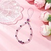 Natural Amethyst Mobile Straps HJEW-JM03413-01-1