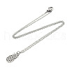 Non-Tarnish 201 Stainless Steel Pendant Necklaces NJEW-T009-JN137-40-1-2