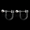 Resin Clip-on Earring Findings FIND-H046-08-2