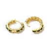 Rack Plating Brass Micro Pave Cubic Zirconia Hoop Earrings KK-E084-80G-2