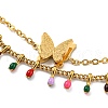 Boho 304 Stainless Steel Enamel Anklets AJEW-P125-01D-G-2