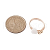 Heart Natural Freshwater Shell Beadsed Ring RJEW-TA00135-3
