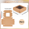Kraft Paper Gift Box with Visible Window CON-WH0088-74B-2