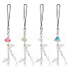 Globleland 4Pcs 4 Colors Jellyfish & Star Mobile Straps FIND-GL0001-90-1