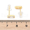 Cubic Zirconia Rectangle Stud Earrings FU7889-8-3