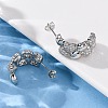 Brass Micro Pave Clear Cubic Zirconia Stud Earrings EJEW-D322-07P-02-3