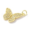 Rack Plating Brass Micro Pave Clear Cubic Zirconia Pendants KK-Z039-20G-2