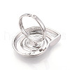 Brass Adjustable Open Cuff Rings for Women RJEW-N051-01B-P-3