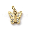 304 Stainless Steel Crystal Rhinestone Pendants STAS-E550-28G-1