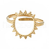 304 Stainless Steel Sun Open Cuff Ring RJEW-T023-84G-1