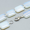 Opalite Beaded Necklaces NJEW-S398-15-2