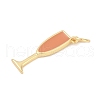 Brass Enamel Pendants KK-U062-02A-03-2