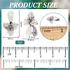BENECREAT 2Pcs Sterling Silver Ice Pick Pinch Bails STER-BC0002-84-2