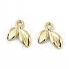 Rack Plating Alloy Leaf Charms FIND-G044-07LG-2