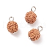 Undyed Natural Rudraksha Charms PALLOY-JF01583-2
