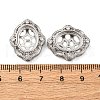 Brass Micro Pave Clear Cubic Zirconia Cabochon Settings KK-U074-03P-3