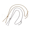 2Pcs 2 Colors 304 Stainless Steel Slider Necklace Makings AJEW-JB01274-1