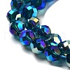 Electroplate Glass Beads Strands GLAA-A014-02G-3