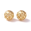 Brass Hollow Round Beads KK-P226-21CG-2