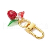 Apple Handmade Lampwork & Resin Pendant Decorations HJEW-JM03061-4