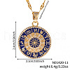 Elegant Brass Blue Enamel Constellation Pendant  Necklaces with Clear Cubic Zircona for Daily Wear and Holiday Gifts IH8873-1-4