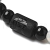12 Constellations Protetion Aquamarine & Black Obsidian Round Beads Stretch Bracelets for Men Women WG083ED-11-2