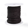 Braided Cowhide Leather Cord NWIR-N005-01B-4mm-1