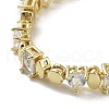 Brass Rectangle & Teardrop & Flat Round Link Chain Bracelets BJEW-D039-32G-2