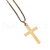 Religion Cross 201 Stainless Steel Pendant Necklaces WG7EF33-02-2